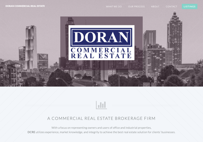 Doran Commercial Real Estate website screenshot