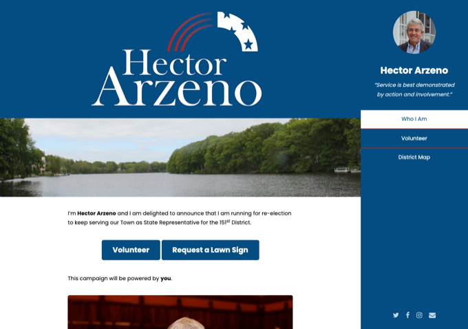 Elect Hector website screenshot